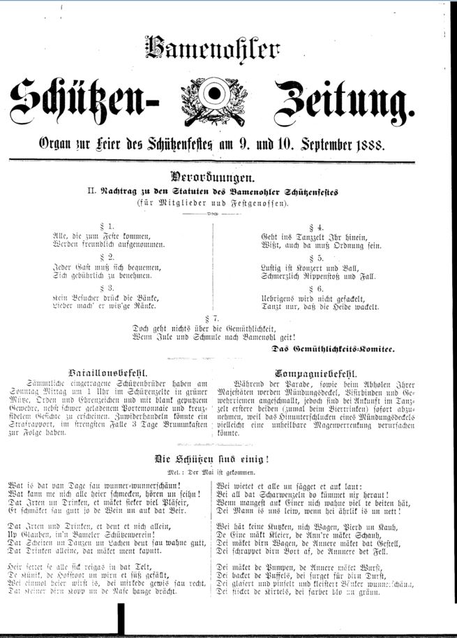 Archiv Schützenzeitung 1888