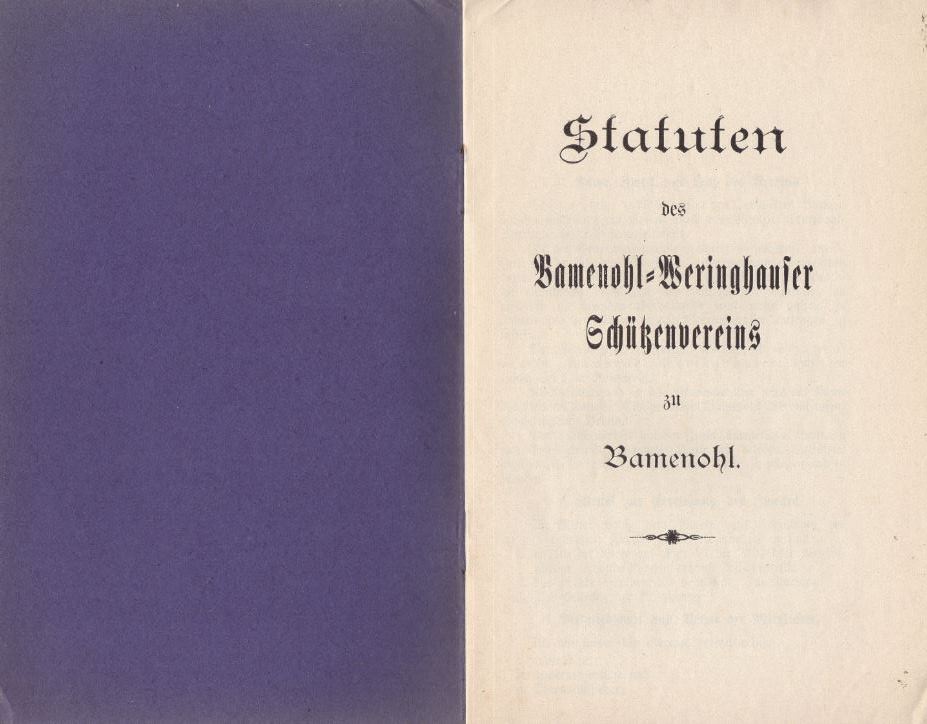 Archiv Statuten 1903