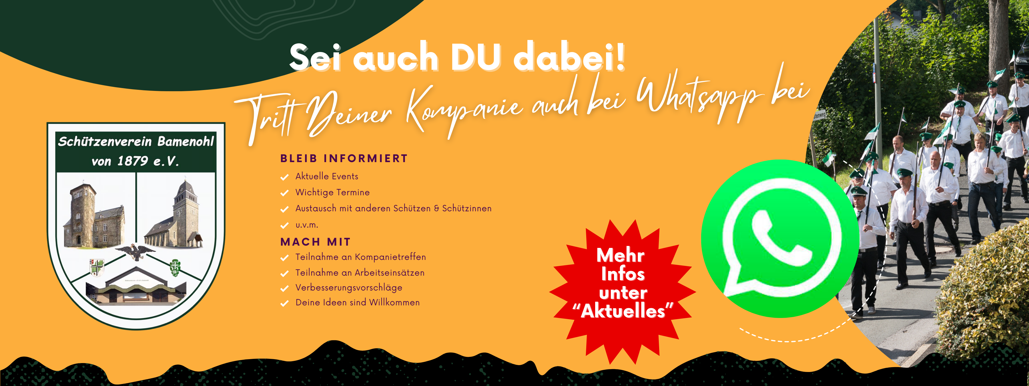 Tritt Deiner Kompanie auch bei Whatsapp bei